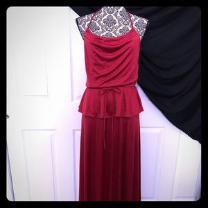 True Vintage 1970s Halter Evening Gown / Dress